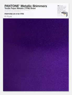 Pantone Metallic Shimmers Textile Paper Metallic Sheet 20-0133 Kir Royale