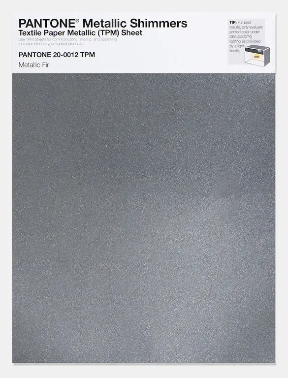 Pantone Metallic Shimmers Textile Paper Metallic (TPM) Sheet 20-0012 Metallic Fir