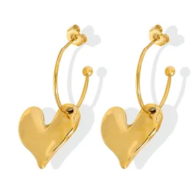 Reriti Intensity 18K gold plated Hearts Earrings