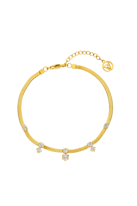 Sparkle Sleek Bracelet 14K Gold Plated