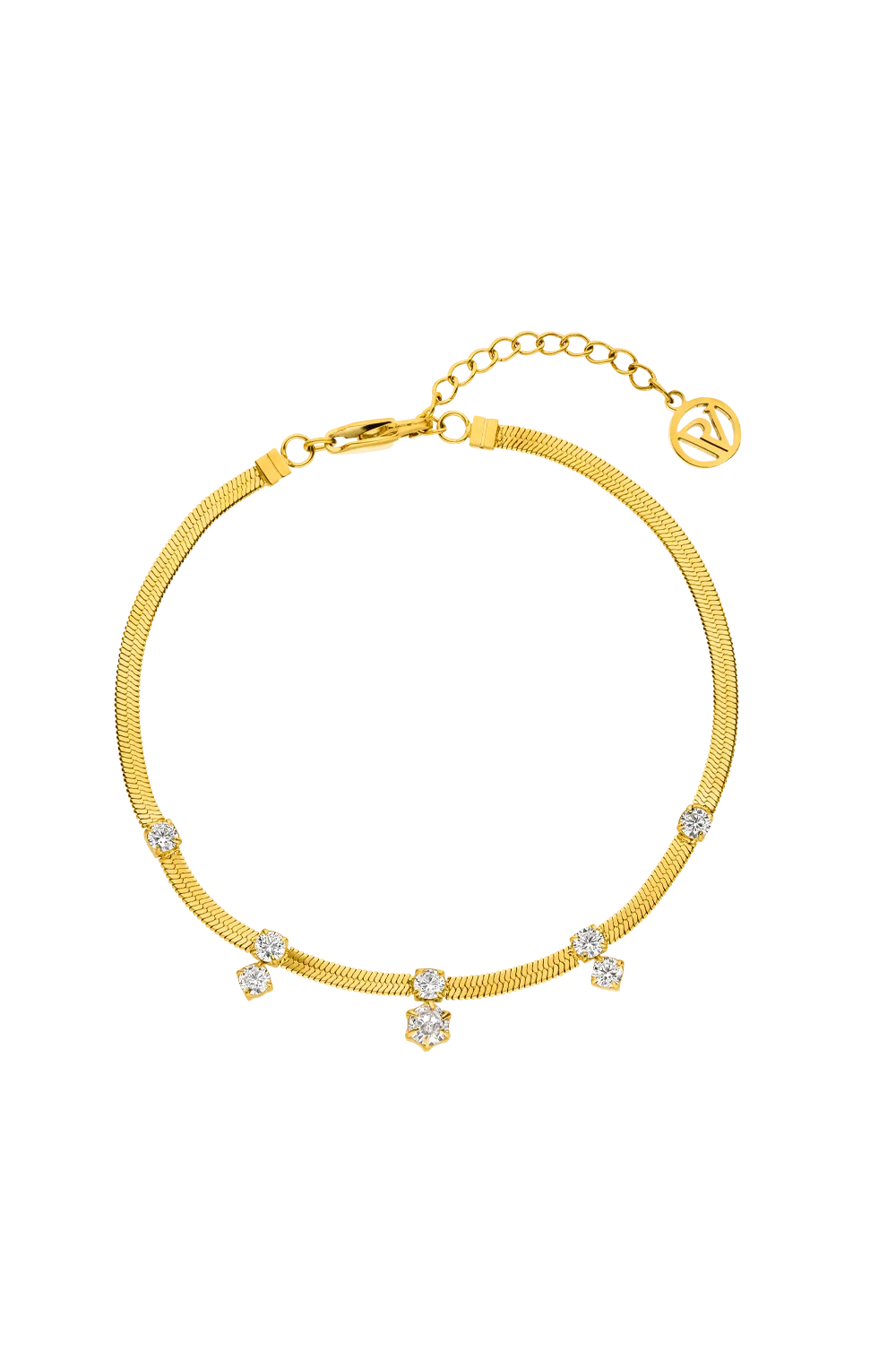 Sparkle Sleek Bracelet 14K Gold Plated