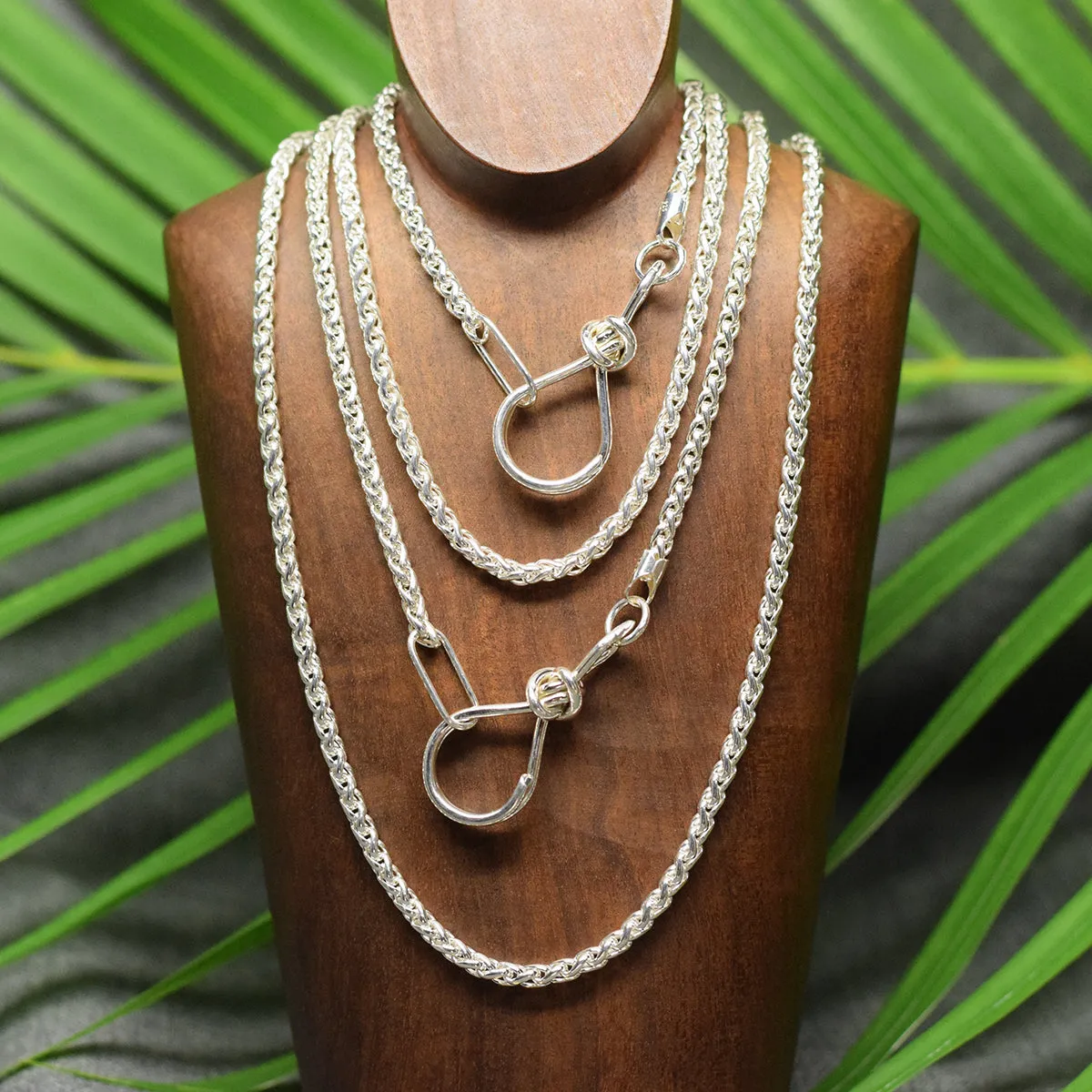 Sterling Silver Heavy Wheat Chain