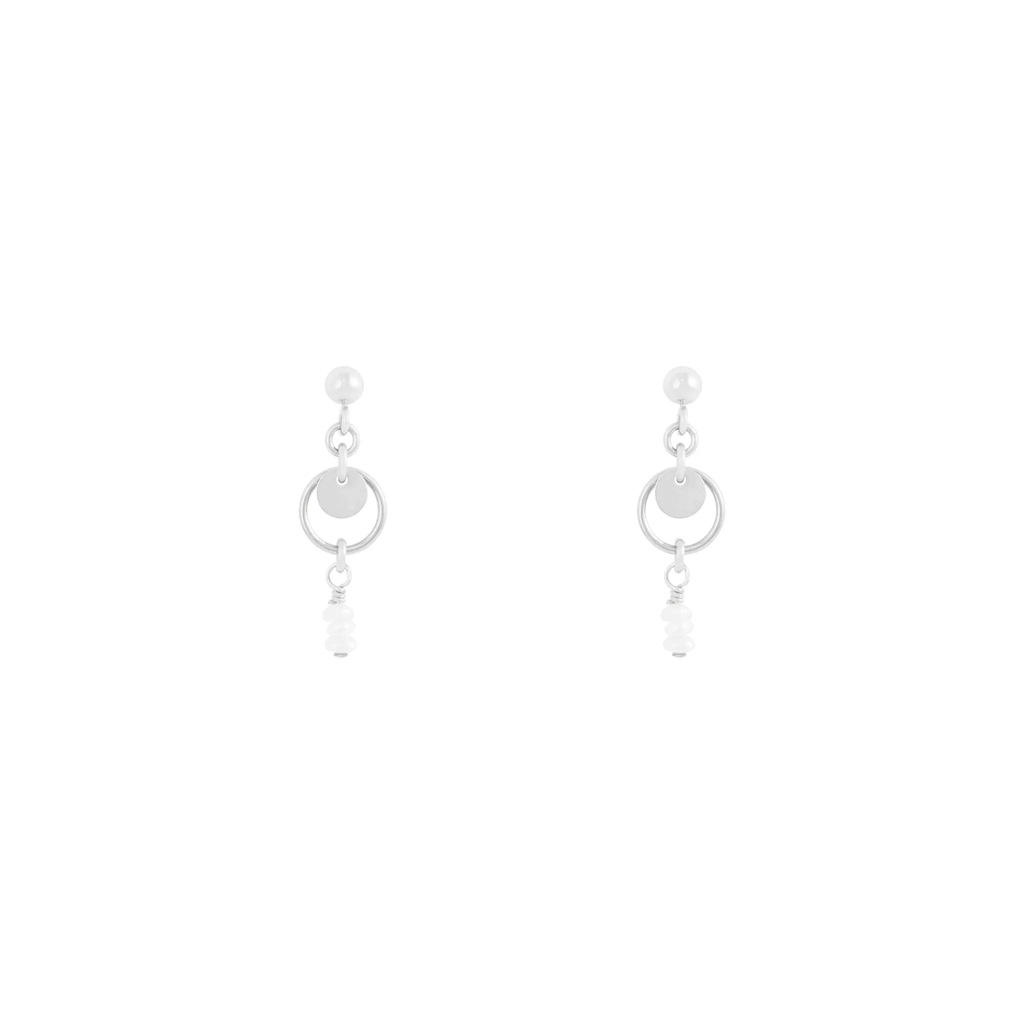 Stevie Freshwater Pearl Earrings - Silver