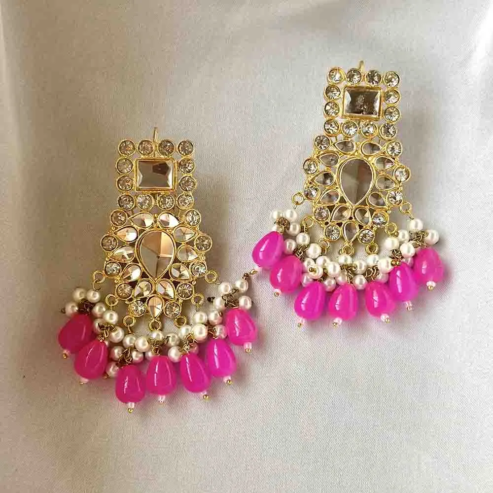 Taabya Earrings (Shocking Pink)