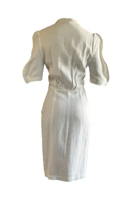 THIERRY MUGLER Button Down Midi Dress | Size 40