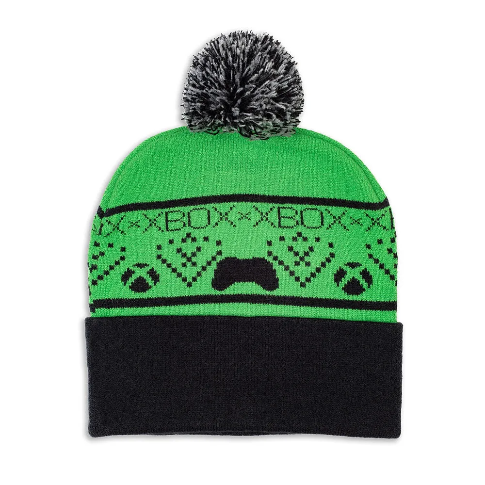 Xbox Green & Black Pompom Beanie